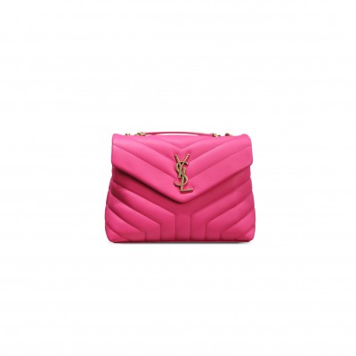 YSL LOULOU SMALL CHAIN BAG IN QUILTED LEATHER 494699 (23*17*9cm)